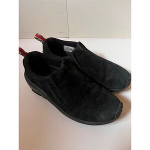 Merrell Jungle Moc Black Suede Slip On Shoes Mens J60825 Comfort Loafers